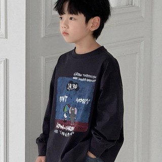 Áo thun dài tay mùa thu cho bé trai mới lớn cho trẻ em mùa thu đẹp trai mùa xuân và mùa thu áo phôn