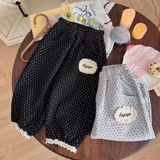 bé gái hoa quần bó sát xuân thu mới cho bé quần âu bé gái ren ngọt ngào quần dài