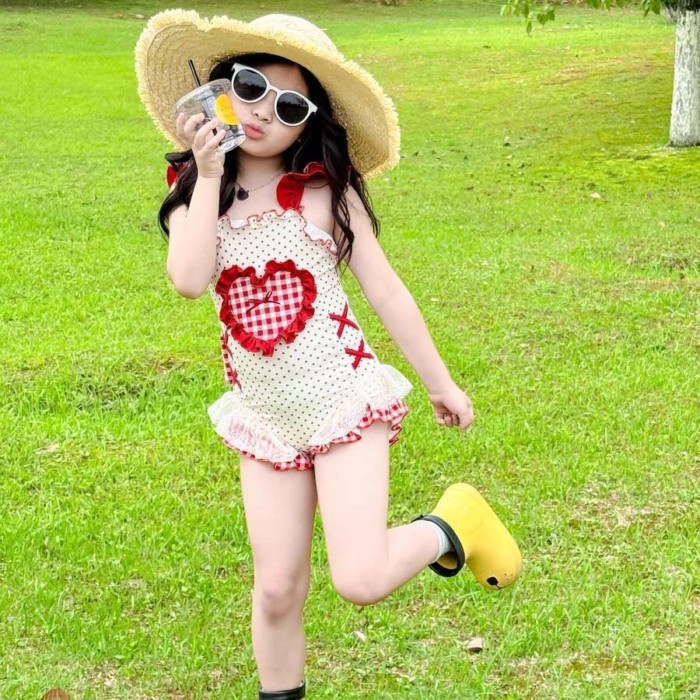 Đồ bơi một mảnh cho trẻ em, phong cách người nổi tiếng trên Internet, đồ bơi cần thiết để vui