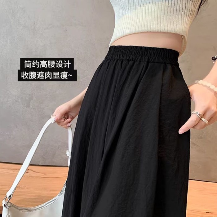 Mùa Hè Bloomers Nữ Băng Lụa Mỏng Quần Âu Ôm Rời Kích Thước Lớn 9 Điểm Hậu Cung Quần