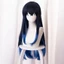 Demon Slayer Inosuke Inosuke cosplay Tóc Giả Xanh Navy Màu Gradient Tóc Dài COS Tóc Giả
