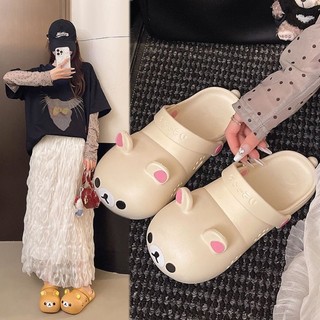 Girly Style Rilakkuma Cave Shoes Summer Student Outer Slippers Non-slip And Anti-odor Couple B