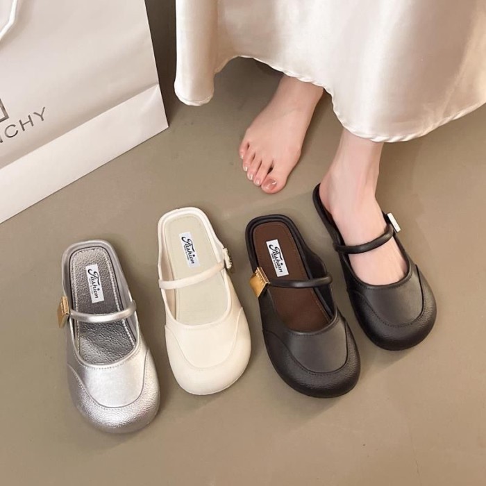 Niche With Skirt, Gentle Fairy Style Half Slippers For Women, New Summer Style French Elegant