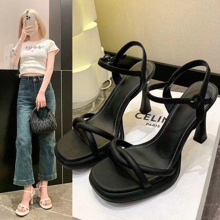 phiên bản Hàn Quốc khí chất thần tiên, sandal đa năng, trang phục hàng ngày đẹp, giày cao gót, g