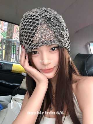 Mũ Nữ lưới mỏng lạnh phong cách Blogger Hàn Quốc cho xuân hè