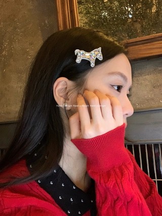 Kẹp tóc cao cấp bọc kim cương giả, phù hợp tóc ponytail, thiết kế sang trọng