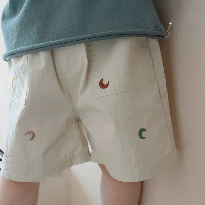 Quần Short Mỏng Thêu Phong Cách Retro Quần Âu Mùa Hè Trẻ Sơ Sinh Và Trẻ Nhỏ Nam Và Nữ