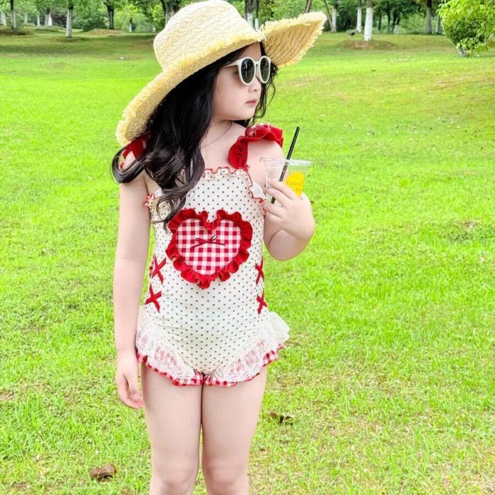 Đồ bơi một mảnh cho trẻ em, phong cách người nổi tiếng trên Internet, đồ bơi cần thiết để vui