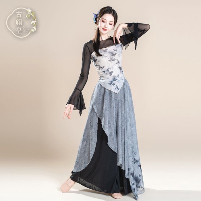 khiêu vũ cổ điển mực bướm cơ thể vần gạc khiêu vũ Trung Quốc múa cổ điển quần áo thực hành hiệu