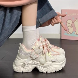 Ultra-light Sports Shoes For Women, New Season White Shoes, Soft-soled Dad Shoes, Casual Thic