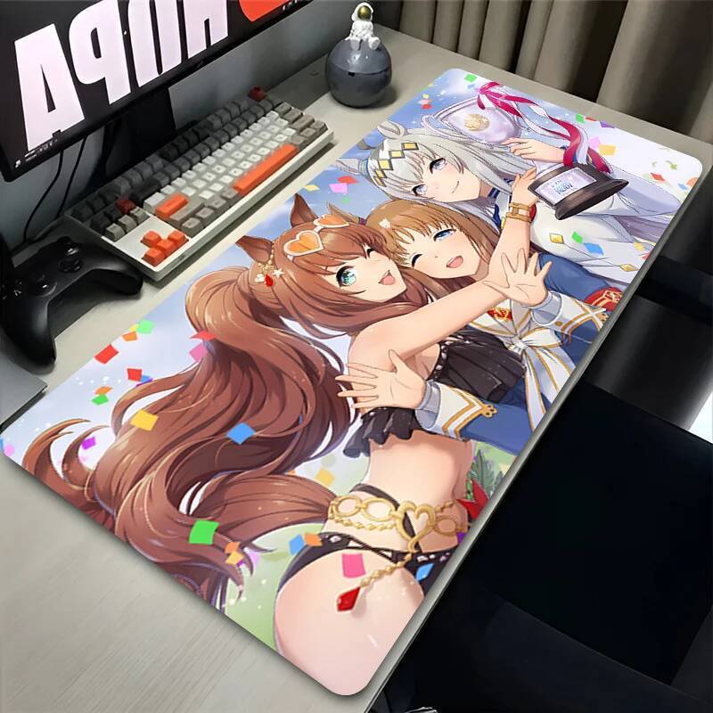 Oguri Cap Umamusume Mousepad HD In Máy Tính Game Thủ Khóa Cạnh Chống Trơn Trượt Miếng Lót Chuột XXL PC Gamer Pretty Derby Bàn Pad
