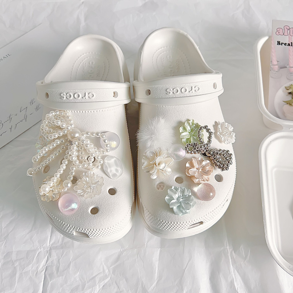 Sản phẩm mới Handmade Phong cách mới Giày khóa giày sáng tạo Hoa