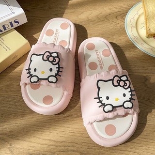 Non-slip Home Comfort Cartoon Sanrio Hello Kitty Slippers Summer Deodorant Thick-soled Sandals