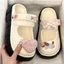 Đế Dày Tăng Chiều Cao Hoạt Hình Dễ Thương Bao Đầu Giày Sandal Nữ Thời Trang Mùa Hè Đa Năng Mặ