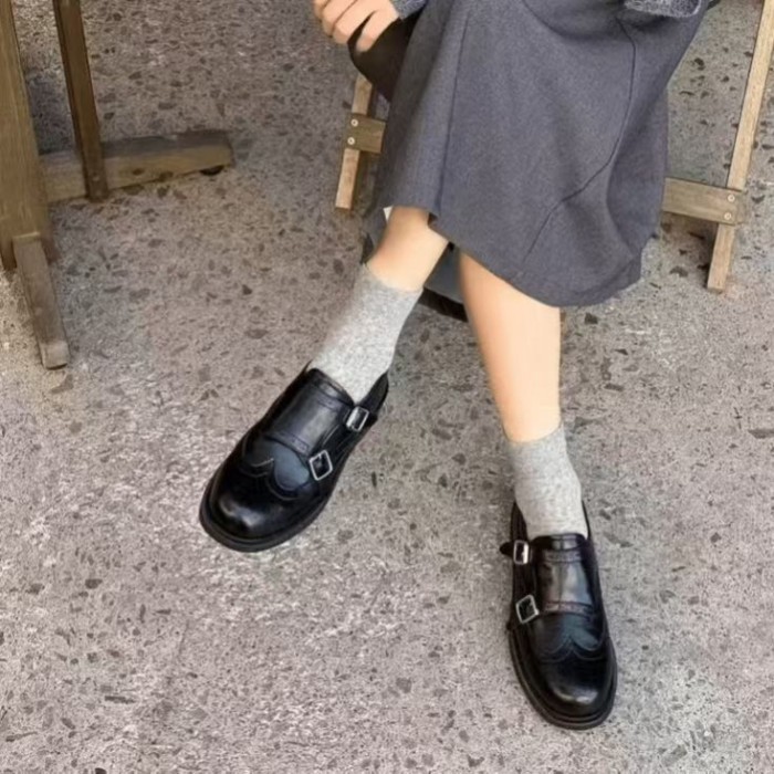 Giày lười mùa xuân đế mềm nhỏ giày da đa năng giày da đa năng dành cho nữ