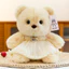 Gấu bông sang trọng 8 inch với mặt dây chuyền trái tim tình yêu và váy trang trí cho trẻ em