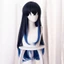 Demon Slayer Inosuke Inosuke cosplay Tóc Giả Xanh Navy Màu Gradient Tóc Dài COS Tóc Giả