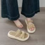 Dép sandal hai dây dành cho nữ, phong cách cổ tích mùa hè kiểu mới với váy và nơ Dép và dép đ