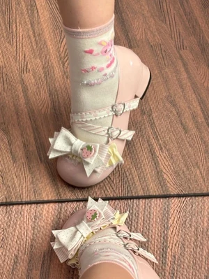 Gấu Nhỏ Original Dâu Ngọt Ngào Nữ Tính Dễ Thương Giày Lo Giày Dễ Thương