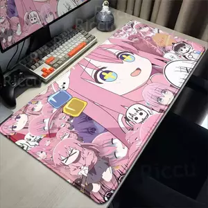 Anime HD In Chuột Miếng Lót Bocchi The Rock Lớn Chơi Game Mousepad Cao Su Máy Tính Chuột Thảm Game Thủ Khóa Cạnh Phụ Kiện Chống Trơn Trượt
