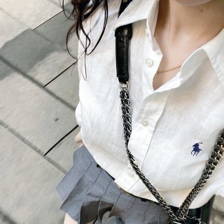 Áo sơ mi chống nắng cotton và lanh thêu cho nữ mùa xuân hè phong cách mới lười biếng dáng rộn