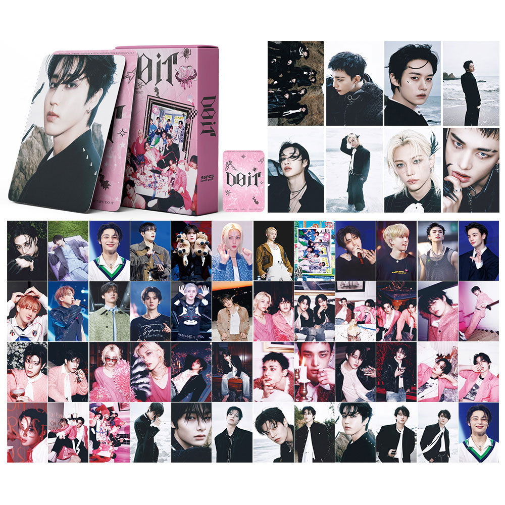 LINXX 55 Chiếc Stray Kids DO IT Album Lomo Cards Kpop Boy Band Fan Sưu Tập Photocard Bộ Quà Tặng Hàng Hóa Cho Ngày Lễ Người Hâm Mộ Sinh Nhật Bộ Sưu Tập Văn Hóa