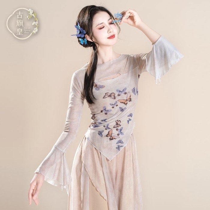 khiêu vũ cổ điển mực bướm cơ thể vần gạc khiêu vũ Trung Quốc múa cổ điển quần áo thực hành hiệu