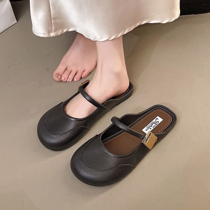 Niche With Skirt, Gentle Fairy Style Half Slippers For Women, New Summer Style French Elegant