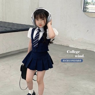 Bộ đồ nữ sinh phong cách đại học Hàn Quốc JK đồng phục áo sơ mi nữ hai mảnh phong cách khuôn viên t