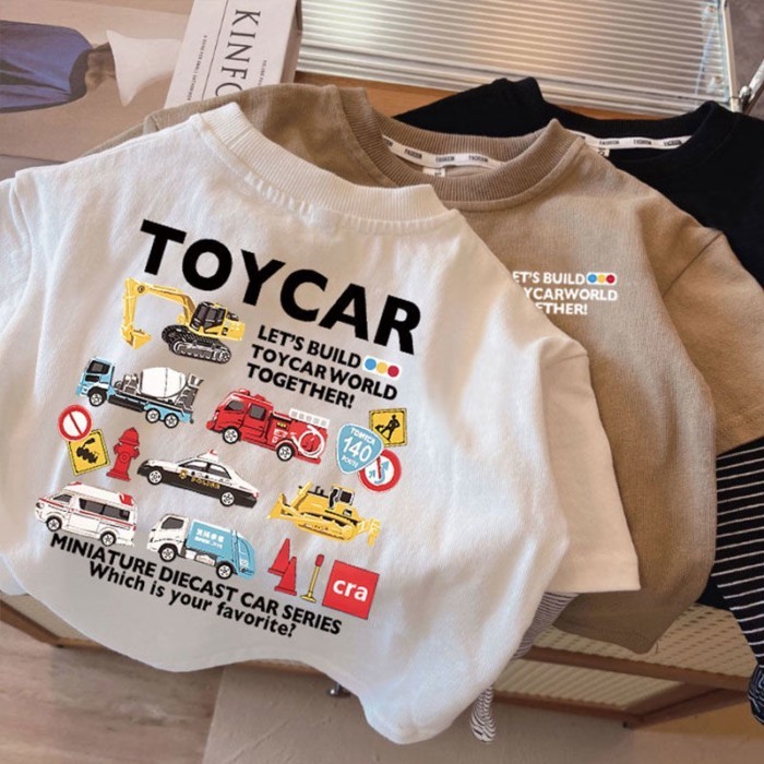 Áo Thun Giả Hai Lớp Bé Trai Hàn Quốc Tay Dài Cotton Mới Áo Thời Trang Thư Giãn