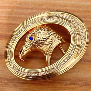 Cao Cấp Kim Cương Phủ Đầu Đại Bàng Nam Thắt Lưng Khóa Đầu Mịn Khóa Sang Trọng Tấm Khóa 4.0 Hợp Kim Nam Quần Thắt Lưng Đầu