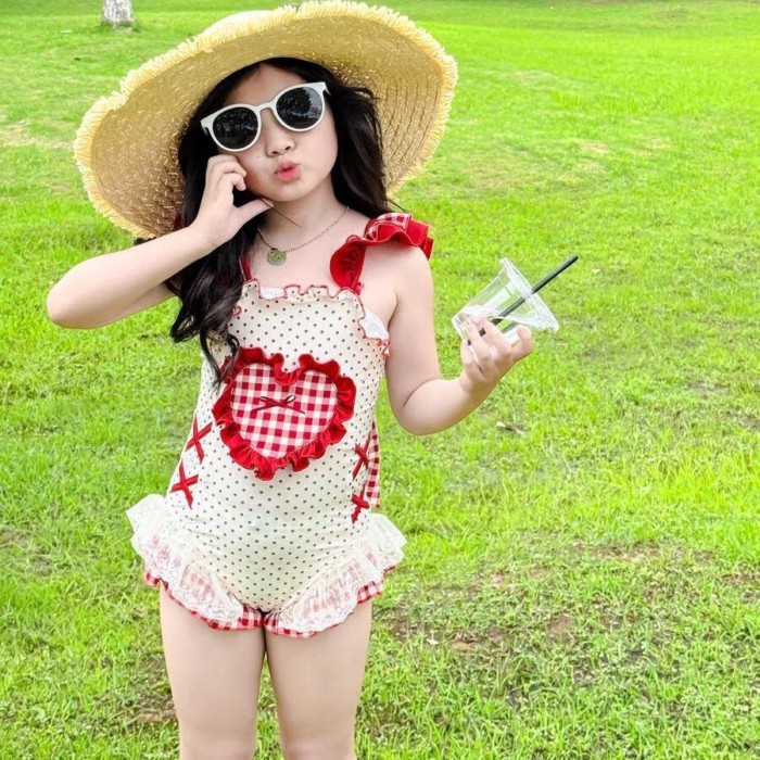 Đồ bơi một mảnh cho trẻ em, phong cách người nổi tiếng trên Internet, đồ bơi cần thiết để vui