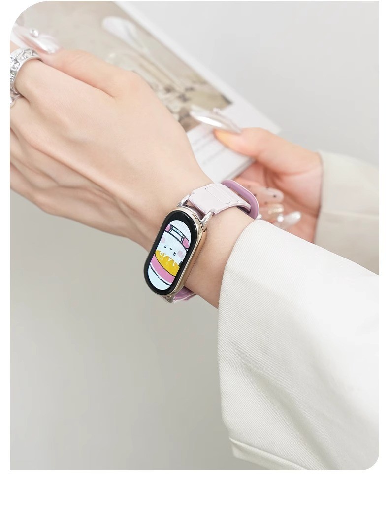 Dây đeo vòng silicon cho Xiaomi Mi Band 10 9 8 Vòng đeo tay từ tính có thể thay thế Correa cho dây đeo đồng hồ thể thao Xiaomi Band 10 – ảnh mô tả chi tiết 11
