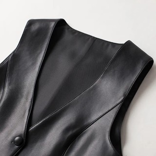 Áo vest da nữ mùa thu đông phong cách mới ngắn thời trang áo ghi lê áo vest da