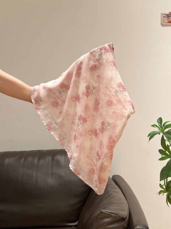 Korean Retro Floral Design Skirt For Women Summer New High-waist Slimming A-line Skirt