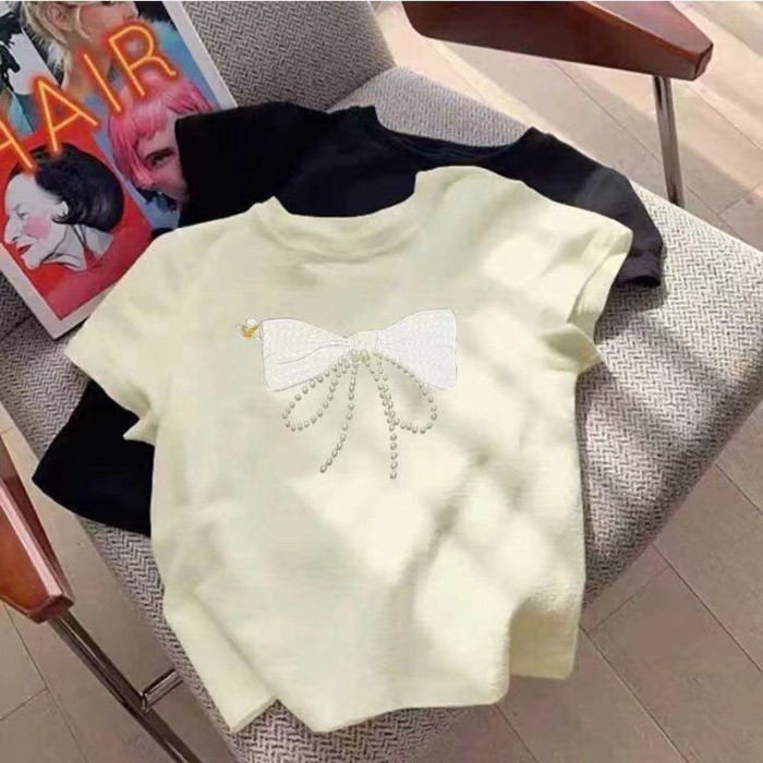 bé gái 100% cotton ngắn tay áo thun mùa hè cho trẻ em quần áo trẻ em bướm mới váy mùa hè thời tr