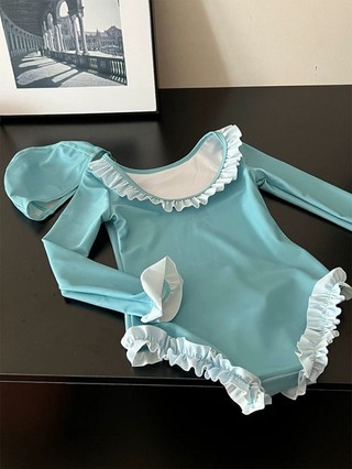 Đồ bơi cho bé mùa hè bé gái dễ thương chống nắng một mảnh dài tay quần áo trẻ em đồ bơi trẻ em