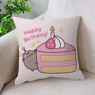 P-PusheenS PHIM HOẠT HÌNH Đệm Sofa Polyester Đệm Trang Trí Ném Gối Trang Trí Nhà Cửa Vỏ Gối