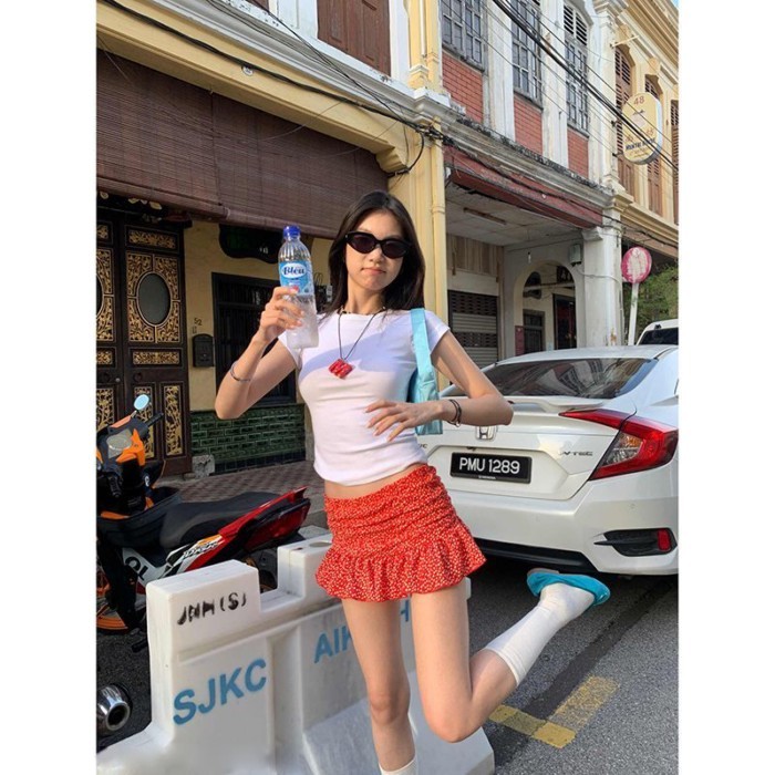 Váy ôm sát hông mùa hè và giảm béo, váy hoa vừa khí chất vừa gợi cảm, phiên bản Hàn Quốc dành cho n