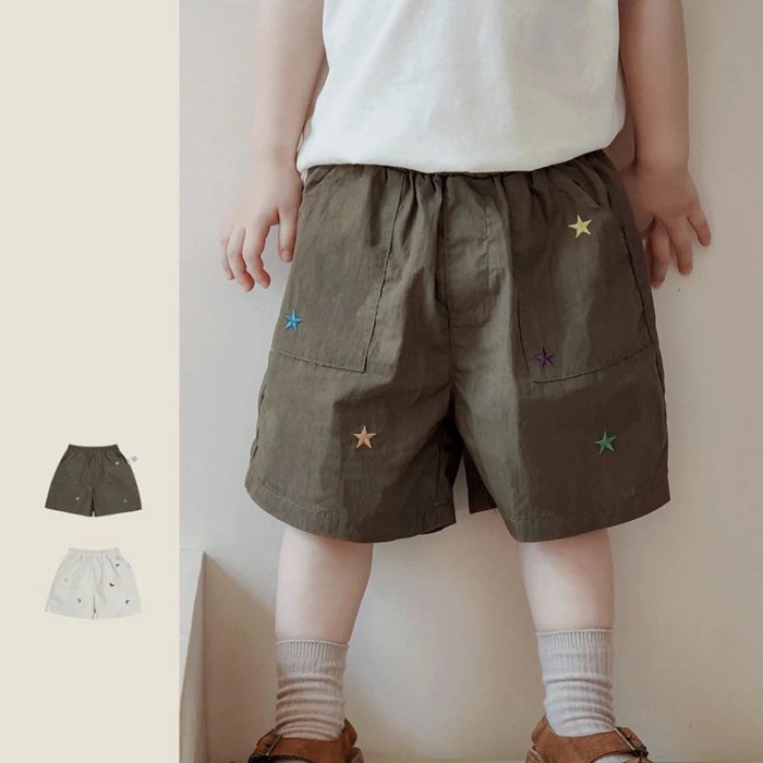 Quần Short Mỏng Thêu Phong Cách Retro Quần Âu Mùa Hè Trẻ Sơ Sinh Và Trẻ Nhỏ Nam Và Nữ