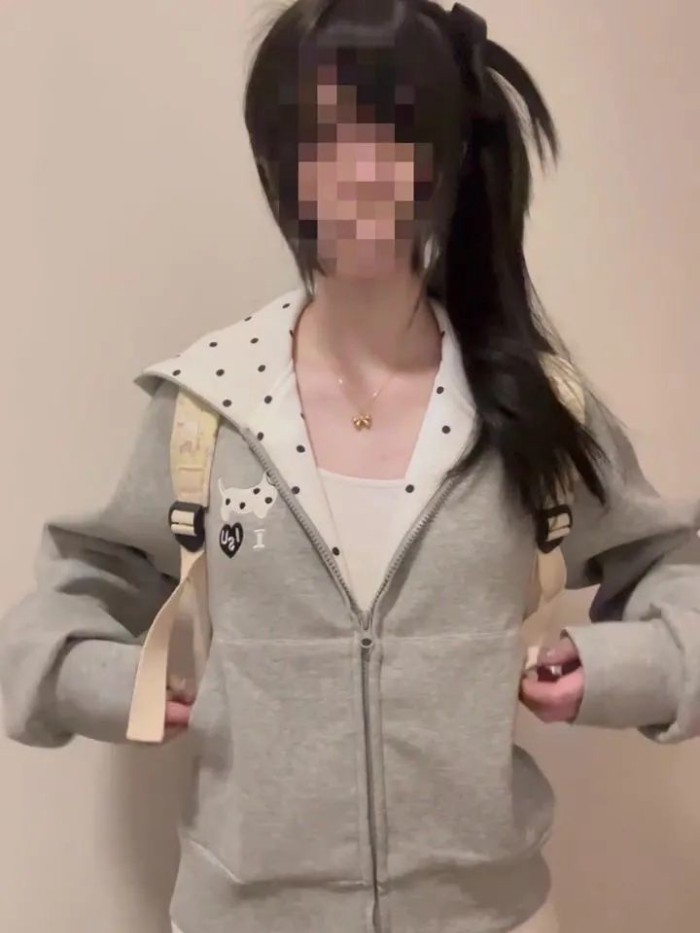 Áo nỉ có mũ trùm đầu in hình chú chó con đốm vui nhộn dành cho nữ áo khoác cardigan thông thư