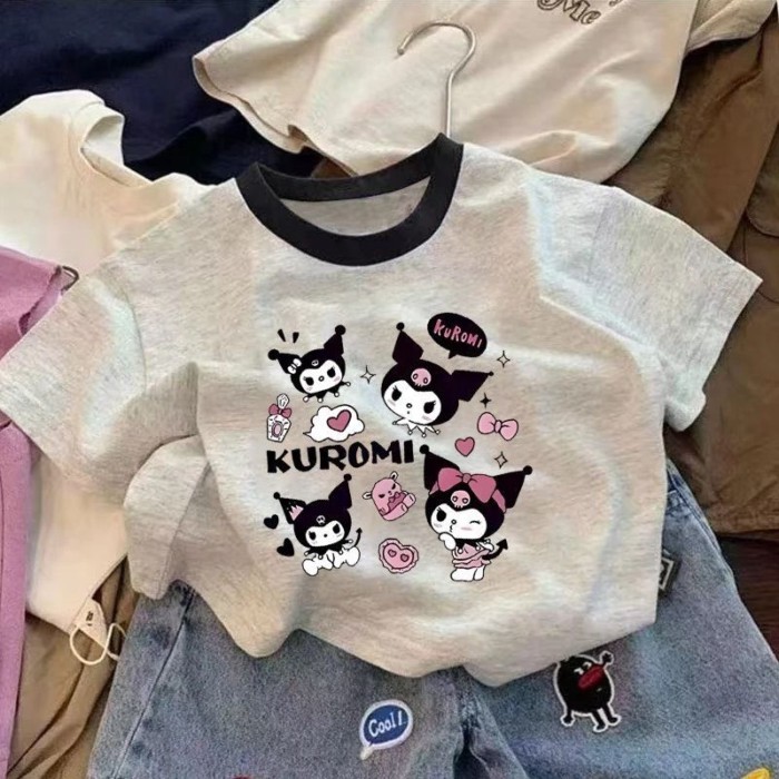 Pure Cotton Baby Girls Short-sleeved T-shirt Children's Printed Children's Clothing New Cartoon Sum