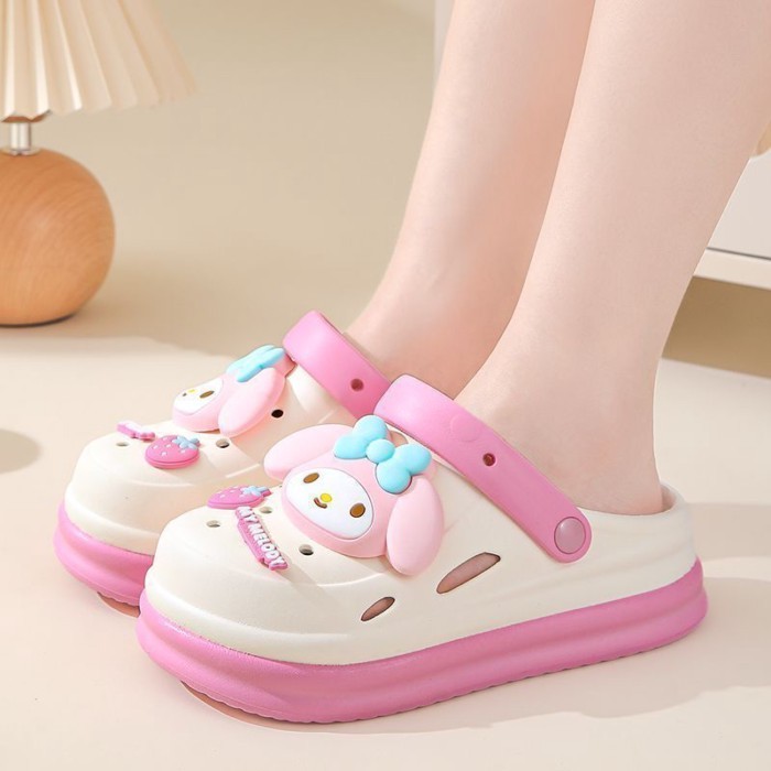 Guốc Baotou đi biển và đi biển mùa hè cho nữ, dép đi trong nhà thoải mái cho nữ, sandal dopami