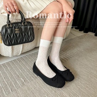 bên trong tăng chiều cao giày múa ba lê nơ giày đơn nữ phẳng thoải mái cổ tích da lộn ngọt ng