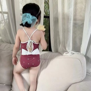 Đồ bơi trẻ em mùa hè phong cách mới nơ dễ thương và sành điệu cho bé gái Đồ bơi một mảnh có d