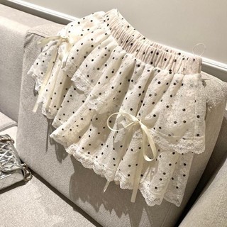 Váy bánh bèo dây ren chấm bi váy ngắn nữ tính ngọt ngào và tinh tế dành cho nữ