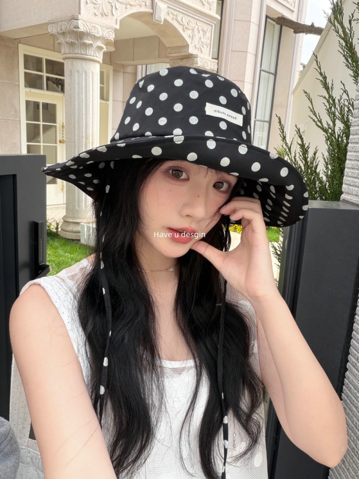 Mũ xô chấm bi thiết kế Hàn Quốc, vành lớn, chống nắng - Perfect cho mùa hè