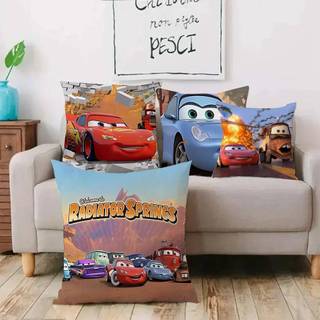 The Lightning Cars McQueen Gối Có Hoạt Hình Sofa Trang Trí Nhà In Hai Mặt Ngắn Sang Trọng Dễ Thương Đệm