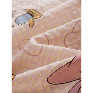 Bộ Đồ Ngủ Mới Cho Nữ Mùa Hè Bong Bóng Nhăn Tay Ngắn Hoạt Hình Nhật Bản Vịt Donald Bộ Homewear Mù