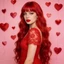 Sóng Dài Xoăn Tóc Trước Nổ Nhiệt Độ Cao Mượt Đỏ Carnival Tóc Giả Full Mũ Anime